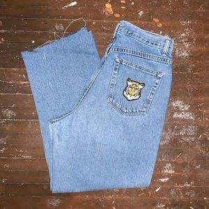 Embroidered Mom Jeans
